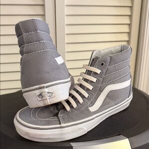 Vans Charcoal and White High-Top Sneakers